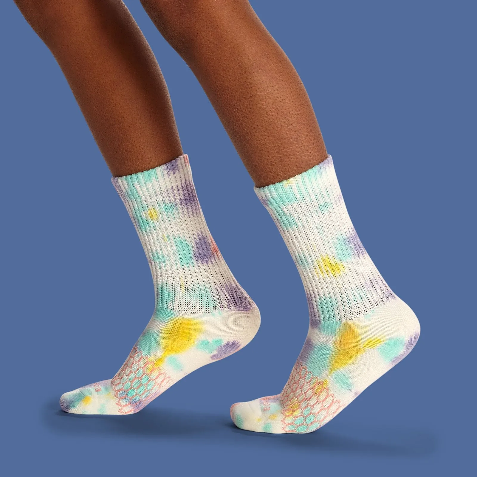 Youth Color Swatch Tie Dye Calf Sock 4-Pack