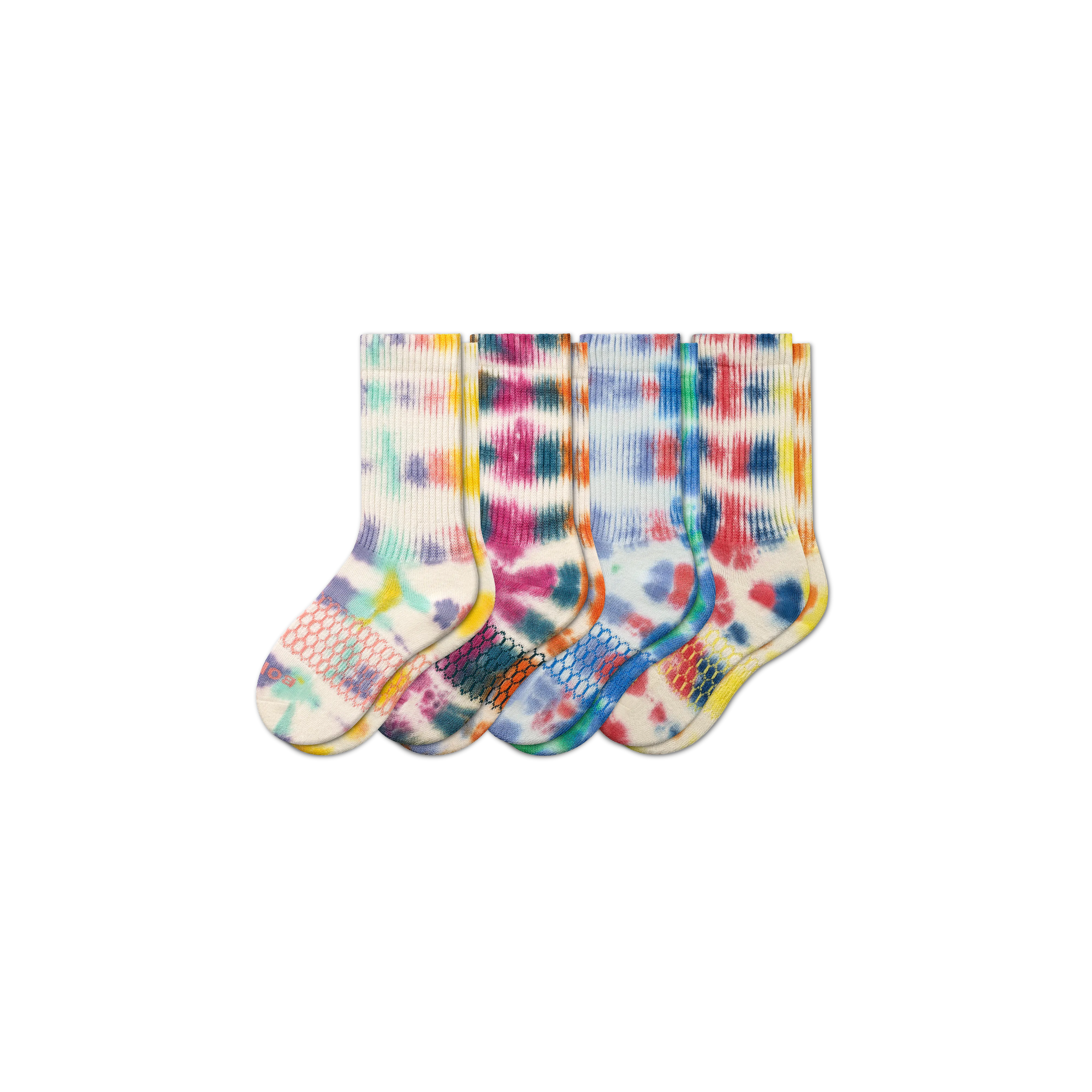 Youth Color Swatch Tie Dye Calf Sock 4-Pack